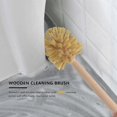 thumbnail image 4 of Toilet Brush, 2 Pack Wood Toilet Brush Made of Beechwood, Strong Jute Bristles with 360 Cleaning Power, 4 of 5