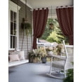 thumbnail image 4 of Outdoor Curtains for Patio, Solid Brown Waterproof Blackout Outside Curtain for Porch/Pergola/Gazebo, Vintage Minimalism Abstract Denim Pattern Thermal Insulated Drapes, 1 Panel, 54 x 108 Inch, 4 of 8