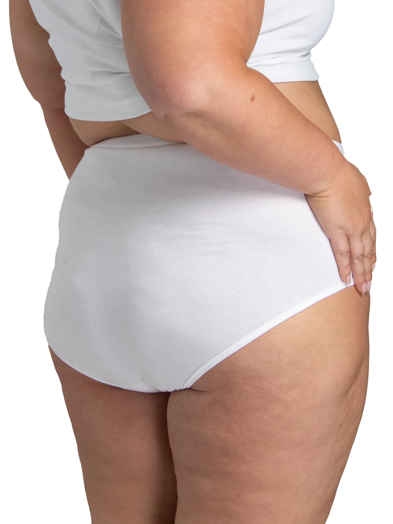 Fit for Me by Fruit of the Loom Women's Plus Size Cotton Brief Underwear, 10-Pack