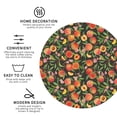 thumbnail image 3 of Honeii Fruits Peach print Leather Coaster Set of 4, ideal for safeguarding your furniture from drinks spills and effortless cleanup-Round Shape, 3 of 6