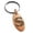 Rose, variant on Stainless Steel Letter S Initial Dotted Monogram Engraved Small Oval Charm Keychain Keyring