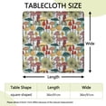 thumbnail image 2 of Colorful Mushroom Plant Light Blue Pattern Square Fitted Tablecloth with Elastic Edge,Square Table Cover,Washable Elastic Table Cover for Home Kitchen Party Decor 36"x36", 2 of 6