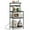 Gray, variant on SUMELL 23" Bakers Rack with 3 Power Outlets & 10 Hooks, 4-Tier Coffee Bar, Microwave Stand, Space-Saving Kitchen Storage, Gray