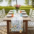 thumbnail image 4 of Table Runners 70 Inches Long Dress Scarves, Floral Eucalyptus Leaves Farmhouse Coffee/Dining/Kitchen Table Decor, Holiday Table Runner, Daisy Summer Botanical Watercolor 13x70 Inch, 4 of 9