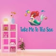 thumbnail image 3 of Take Me To The Sea Blow Fish Under Water Sea Creatures Crab Octopus Seahorse Clam Shellfish Urchin Kelp Queen Sweet Dreams Bedtime Unicorn Holiday Decorating Wall Decal Sticker - Size: 30 In X 21 In, 3 of 5