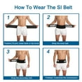thumbnail image 5 of Cinturón de cadera sacroilíaco para hombres y mujeres que alivia el dolor ciático y lumbar, el soporte para la espalda proporciona soporte pélvico para la articulación SI, 5 of 5