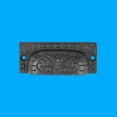 thumbnail image 2 of Renovators Supply Manufacturing Cabinet Pulls 3.5" Black Wrought Iron Drawer Cup Bin Pulls w/Screws, 2 of 8