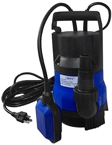 1/2HP 2000GPH Submersible Water Pump Clean/Dirty Water Pump 400W Black & Blue 
