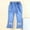 Light Blue 4, variant on HAOTAGS Leg Denim Jeans For Girls, Bowknot Decoration Loose Straight Casual Fall Pants Navy 3 T