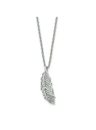 Diamond feather necklace online