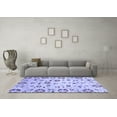 thumbnail image 3 of Ahgly Company Indoor Round Abstract Blue Modern Area Rugs, 7' Round, 3 of 4