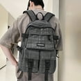 thumbnail image 3 of 1pc Simple Solid Color Backpack, Men's Simple And Versatile Large Capacity Computer Travel Backpack, Junior High School Student High School College Student Schoolbag, 3 of 5