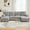 Grey, variant on MODERNLUXE 103.5" Sectional Sofa,U-Shaped Chenille Fabric Couch with Dual Chaise Lounges,Deep Seat,Pillows and Side Pocket, 4 Seater Modular Couch for Living Room Apartment,Brown