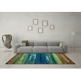 thumbnail image 3 of Ahgly Company Indoor Square Oriental Light Blue Modern Area Rugs, 5' Square, 3 of 4