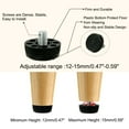 thumbnail image 4 of M8 x 10 x 30mm Leveling Feet Adjustable Leveler Cover for Office Sofa Leg 10pcs, 4 of 7