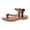 Black, variant on IWRICH Women's Flat Sandals Dressy Summer Bohemian Flip Flops Elastic Ankle Strap Beach Sandal for Walking Travel Khaki 9.5
