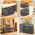 thumbnail image 5 of Shoe Organizer for Closet, Foldable Shoe Storage Containers with Clear Cover, Bottom Support, Fits up to 16 Pairs, Gray, 5 of 8