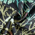 thumbnail image 3 of Moody Black Botanical Shower Curtain Vintage Floral Aesthetic Bathroom Decor, Dark Cute Plant Herb Wildflowers Green Leaves Fabric Shower Curtain Set, Spring Summer Themed Bathroom Curtain, 3 of 6