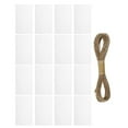 thumbnail image 1 of Miangastore 16pcs White Acrylic Basket Tags Basket Labels Acrylic Organizer Hanging Labels with String, 1 of 9