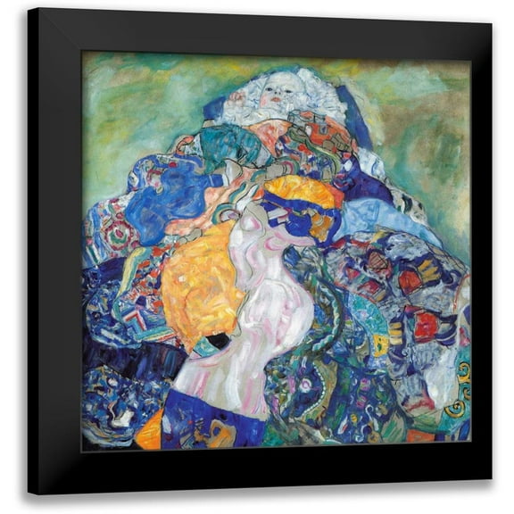 Klimt, Gustav 12x12 Black Modern Framed Museum Art Print Titled - Baby 1917