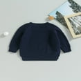 thumbnail image 3 of Baby Girl Boy Knit Pullover Sweater Fall Winter Warm Sweatshirt Tops with Pocket, 3 of 6