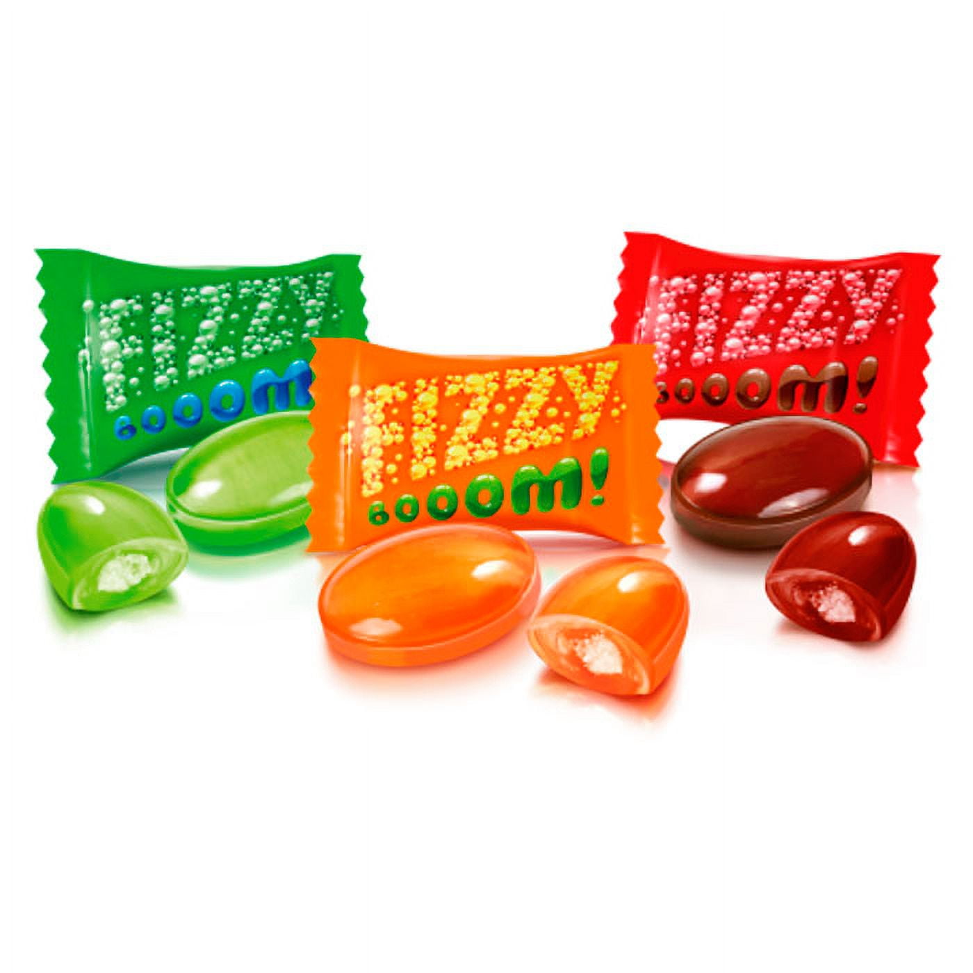 Roshen Hard Сaramel Candy 3 Flavors with Fizzy Filling Fizzy Boom 1 kg / 2.2 lb