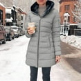 thumbnail image 4 of Women's Plush Cotton Winter Coat Thickened Winter Women's Solid Color Long-sleeved Hooded Fashion Padded Jacket (Available in Plus Size), 4 of 9