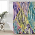 thumbnail image 4 of Colorful Marble Shower Curtain Set ，Waterproof Fabric Shower Curtains Abstract Geometric Contemporary Art Shower Curtains for Bathroom,Bathroom Decor 36"x72", 4 of 6