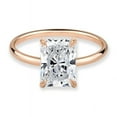 thumbnail image 3 of Cora Jewellery 1.67CT Radiant Moissanite Engagement Ring for Women, Solitaire Hidden Halo Ring, 10K Rose Gold, 3 of 8