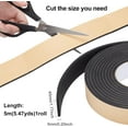 thumbnail image 3 of 2Rolls Total 32.8 Feet Single-Sided Adhesive EVA Seal Foam Strip 1.77Inch Width Foam Insulation Tape with Strong Adhesive Soundproofing Sealing Tape, 3 of 9