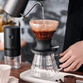 thumbnail image 1 of Pour Over Coffee Dripper, Pour Over Coffee Maker High Borosilicate Glass PCT Resin Button Anti Slip  for Home, 1 of 7