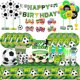 thumbnail image 2 of Decoraciones para fiestas de cumpleaños con temática de fútbol Globos de fútbol Platos de papel Servilletas Juego de laberinto de fútbol Suministros para fiestas deportivas Sorteo, 2 of 5