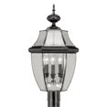 thumbnail image 2 of Livex Monterey Black Outdoor 3-Light Post Lantern with Beveled Glass, 2 of 4