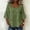 A247 Army Green, variant on Womens Linen Tops Square Neck Lace Trim Three Quarter Sleeve Blouses Flowy Peplum Shirts Boho Casual Elegant Vacation Holiday Relaxed Fit Apparel Tees Blouses