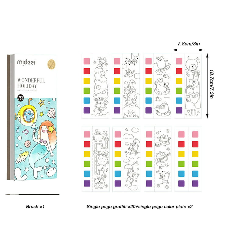  Fashion Angels Squishmallows Watercolor Poster Set - DIY  Painting Kit for Boys, Girls, and Adults - Includes 30Pg Spiral Bound  Watercolor Sketchbook, Paint Brush, 28 Washable Watercolors, Non-Toxic :  Toys & Games