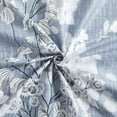 thumbnail image 5 of Hong and Arts Inc. Marina Decoration Soft Silky Deep Pocket Rich Printed Rayon from Bamboo All Season Sheet Set, Romantic Inkwash Floral Blue Grey,, 5 of 5