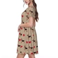 thumbnail image 2 of Easygdp German Shepherd Dog para Vestido Transpirable de Mujer, Vestido Suelto de Manga Corta con Pliegues y Bolsillos para el Verano, 2 of 6