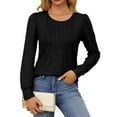 thumbnail image 4 of Fantaslook Pleated Blouses for Women Dressy Casual Long Sleeve Shirts Fall Tunic Tops, 4 of 10