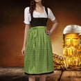 thumbnail image 2 of Xijirk Women's Dirndl Dress Traditional Bavarian Short Sleeve Grid Floral Print Midi Apron Costume for Oktoberfest Cosplay Theme Party,M, 2 of 8