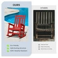 thumbnail image 2 of LOYALICE Outdoor High Back Porch Rocking Chair Set of 2,HDPE Oversized Adirondack Slat Rocker Chairs for Patio,Garden,Lawn,Balcony,Red, 2 of 9