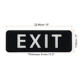 thumbnail image 2 of Uxcell 9"x3" EXIT Sign Acrylic Self Adhesive Door Sticker Wall Mounting Sign Black 2 Pack, 2 of 5