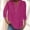 Hot Pink, variant on Women Fashion V Neck Point Sleeve Button Casual Comfortable Top Summer Casual Tops for Women Womens Loose Tops Casual for Women Women Running Shirt Long Sleeve Turtle Tees Women's Tee Shirts Juniors