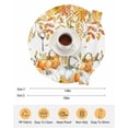 thumbnail image 6 of 13 Inch Round Placemats Set of 6, Orange Fall Non Slip Heat Insulation PP Table Mats, Thanksgiving Weeping Maple Leaf Pumpkins Washable Place Mats for Kitchen Dining Party Table Decor, 6 of 7