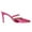 Fuchsia, variant on Women Pointed Toe Single Strap Mules with Sequins Slip on Mid Thin Heels Casual Dressy Party Backless Pumps Size 9 Blue