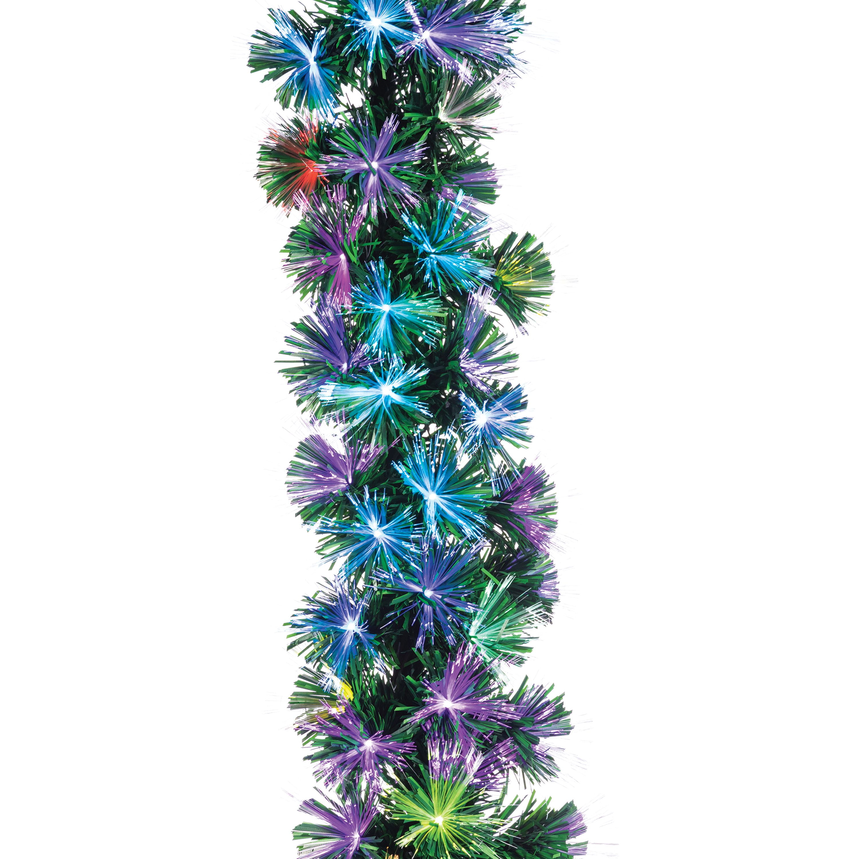 Gerson 6Foot Long Prelit Color Changing Fiber Optic Garland Walmart