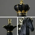 thumbnail image 7 of Chess Resin Decor Ornament Office Figurines Queen Knight Statue Collection Object Sculptural Models of Chess Pieces A, 7 of 7