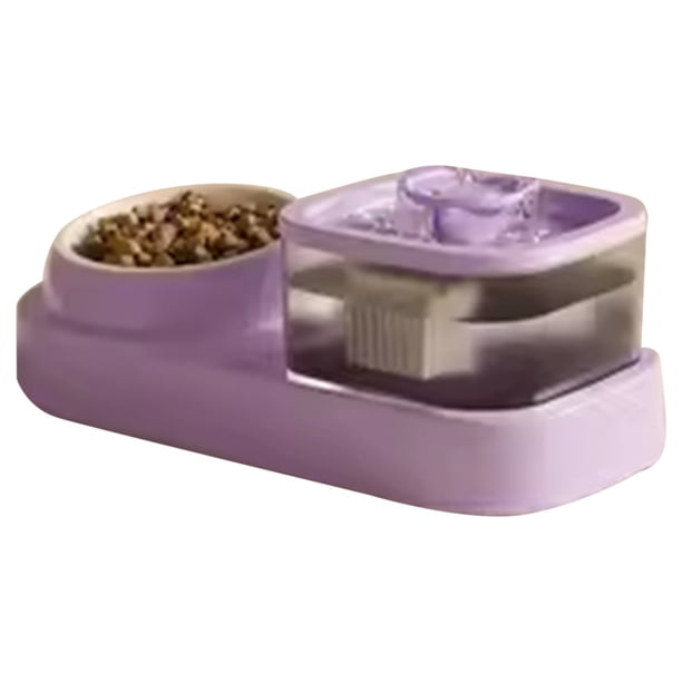 Fuente de Agua 2 en 1 para Mascotas, Bebedero Silencioso con Filtro Automático para Gatos, Comedero para Mascotas, Bebedero con Filtro Recirculante para Gatos. A