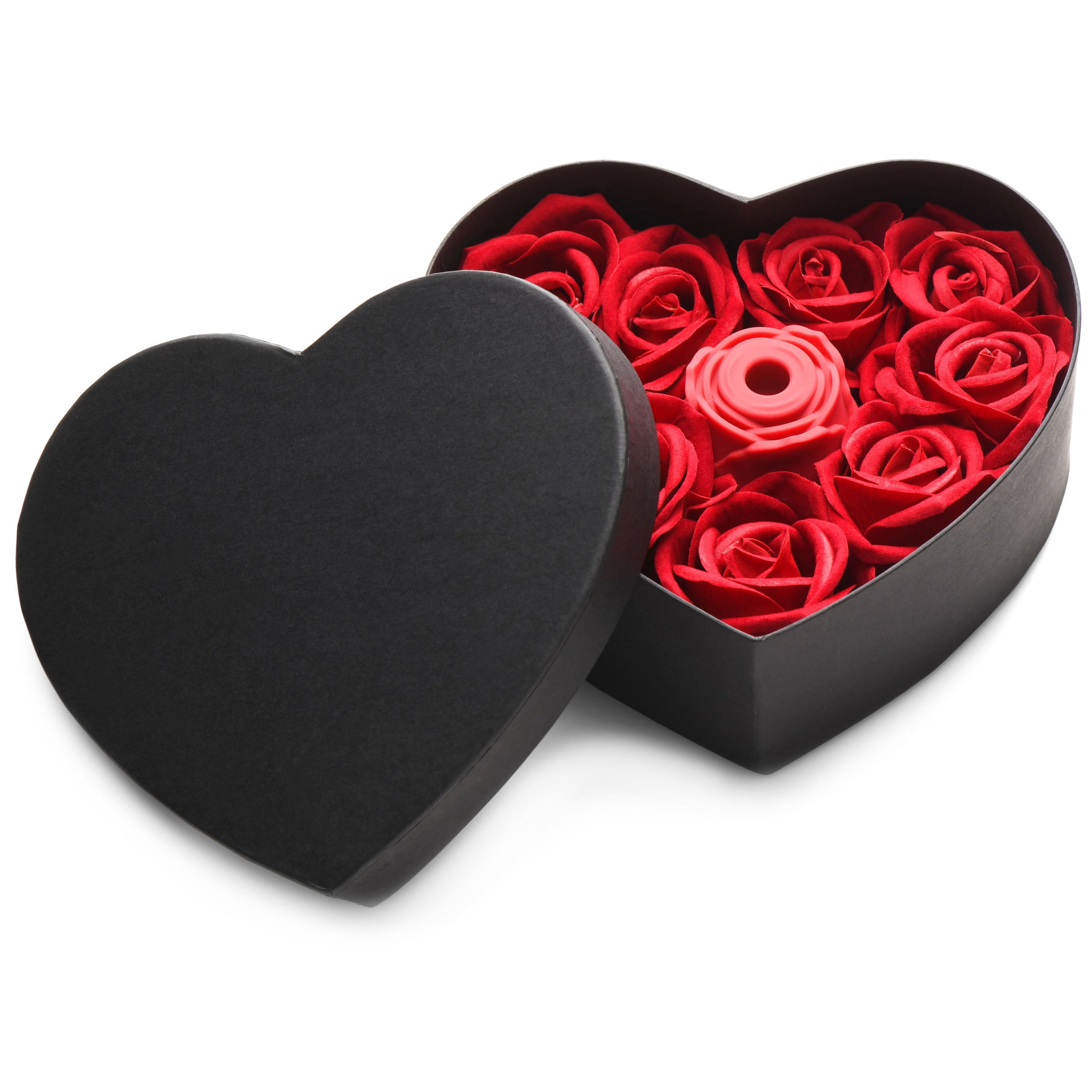 Bloomgasm The Rose Lovers Rechargeable Silicone Gift Box Suction Vibrator, Red