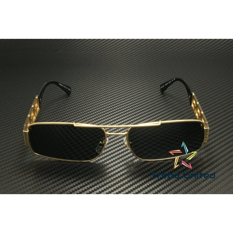 VERSACE VE2257 100287 Gold Dark Grey 60 mm Men's Sunglasses