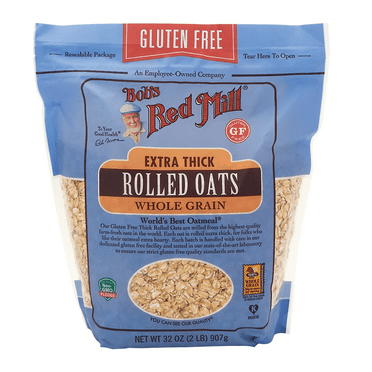 Bobs Red Mill Gluten Free Extra Thick Rolled Oats, 32 Ounce -- 4 per Case.